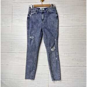 Judy Blue Jeans Womens Size 11/30 Acid Wash Distressed Skinny Fit Cotton Blend